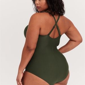 torrid Swim - Torrid Green Rushed Swimsuit NWT torrid Swim - Torrid Green Rushed Swimsuit NWT